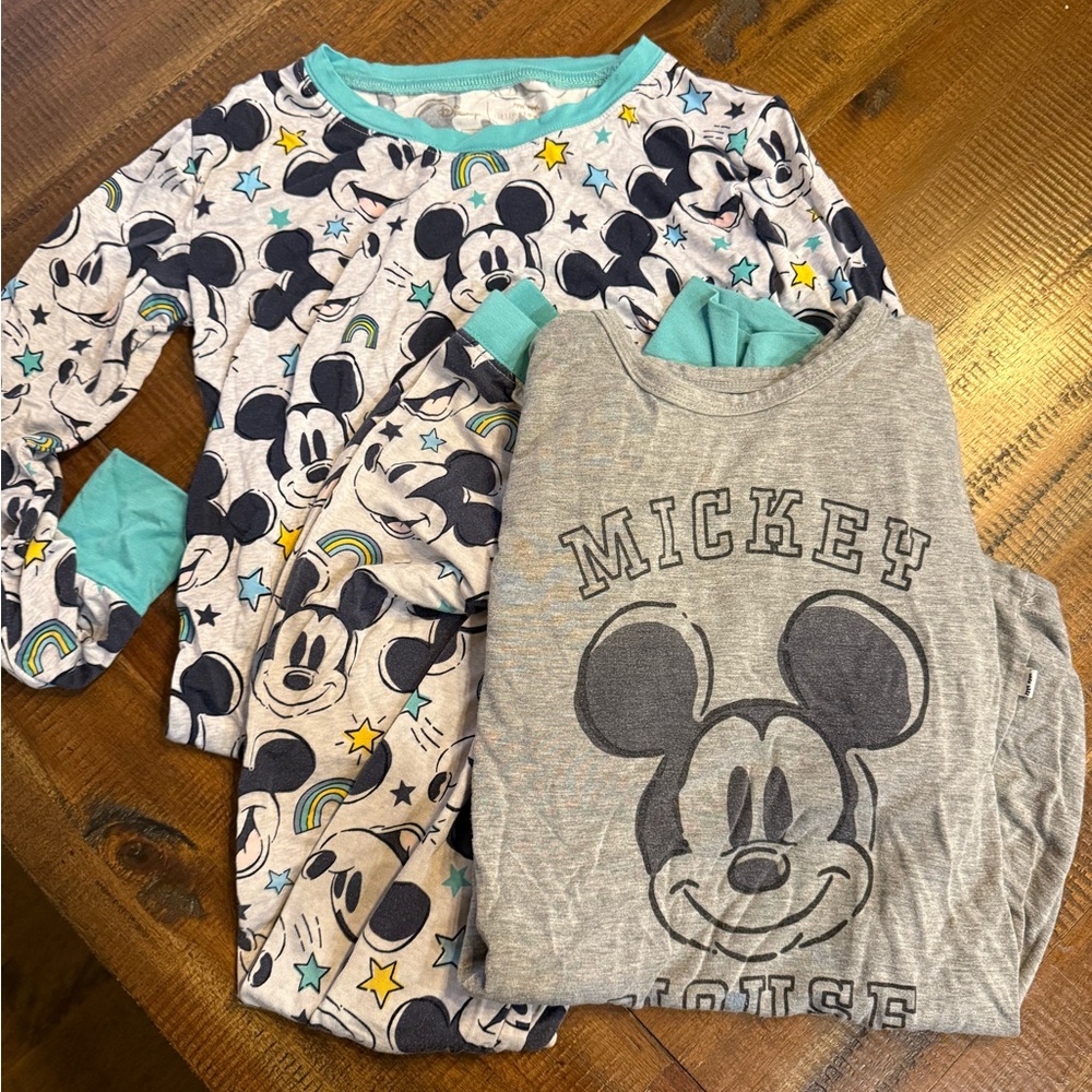Disney Mickey Mouse Pajama Set - Gray and Teal